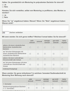 Mentoring Umfrage