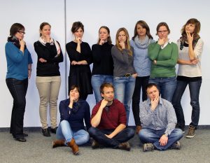 Die Promovierenden des CURIOUS und ihre Koordinatiorin Josephine Neugebauer (links)