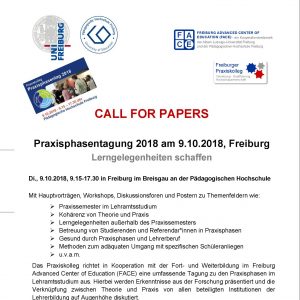 Call for Papers: Praxisphasentagung 2018