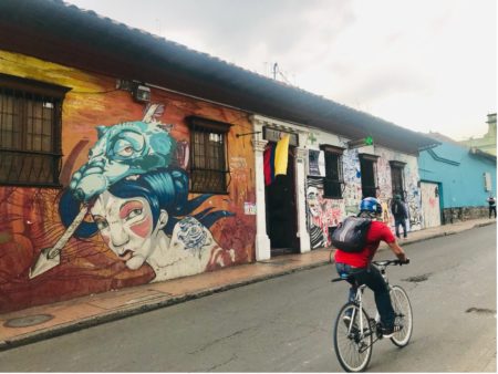 Street Art in La Candelaria, historisches Stadtzentrum 