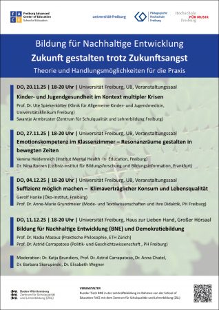 Poster der Veranstaltungsreihe BNE